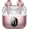 Qxq écouteurs bleutooth, nouveau ecouteurs bleutooth 5.4 sans fil avec hifi stéréo, 40h oreillette bleutooth enc réduction antib