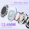 Qxq écouteurs bleutooth, nouveau ecouteurs bleutooth 5.4 sans fil avec hifi stéréo, 40h oreillette bleutooth enc réduction antib