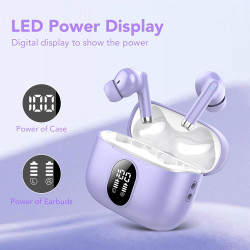 Qxq écouteurs bleutooth, nouveau ecouteurs bleutooth 5.4 sans fil avec hifi stéréo, 40h oreillette bleutooth enc réduction antib