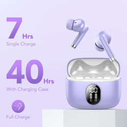 Qxq écouteurs bleutooth, nouveau ecouteurs bleutooth 5.4 sans fil avec hifi stéréo, 40h oreillette bleutooth enc réduction antib