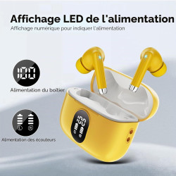 Qxq écouteurs bleutooth, ecouteurs bleutooth 5.4 sans fil avec hifi stéréo, 40h mini oreillette bleutooth enc réduction antibrui