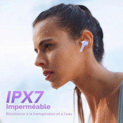 Qxq écouteurs bleutooth, ecouteurs bleutooth 5.4 sans fil avec hifi stéréo, 40h mini oreillette bleutooth enc réduction antibrui
