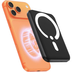 Batterie Externe Magnétique, Power Bank 10000mAh Compatible avec Mag-Safe, 20W Banque de Puissance à Charge Rapide Chargeur Indu