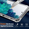 Vauki Coque pour Samsung Galaxy S20 FE 5G avec 2 Protection D'écran Verre Trempé, TPU Bumper Transparente Case, [Coussin d'air I