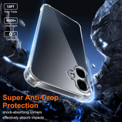 Vauki Coque pour Samsung Galaxy A06 4G/5G avec 2 Protection D'écran Verre Trempé, TPU Bumper Transparente Case, [Coussin d'air I