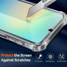 Vauki Coque pour Samsung Galaxy A06 4G/5G avec 2 Protection D'écran Verre Trempé, TPU Bumper Transparente Case, [Coussin d'air I