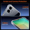 Vauki Coque pour Samsung Galaxy A06 4G/5G avec 2 Protection D'écran Verre Trempé, TPU Bumper Transparente Case, [Coussin d'air I