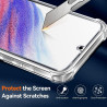 Vauki pour Samsung Galaxy S22 5G Coque avec 2 Protection D'écran Verre Trempé, TPU Bumper Transparente Case, [Coussin d'air Inté