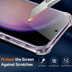 Vauki Coque pour Samsung Galaxy S23 FE 5G avec 2 Protection D'écran Verre Trempé, TPU Bumper Transparente Case, [Coussin d'air I
