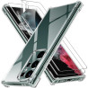 Vauki Coque pour Samsung Galaxy S23 Ultra 5G avec 2 HD Clair Hydrogel Doux Film Protection Écran et 1 Applicateur, TPU Bumper Tr