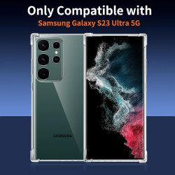 Vauki Coque pour Samsung Galaxy S23 Ultra 5G avec 2 HD Clair Hydrogel Doux Film Protection Écran et 1 Applicateur, TPU Bumper Tr