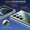 Vauki Coque pour Samsung Galaxy S23 Ultra 5G avec 2 HD Clair Hydrogel Doux Film Protection Écran et 1 Applicateur, TPU Bumper Tr