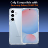Vauki Coque pour Samsung Galaxy S24 FE 5G avec 2 Protection D'écran Verre Trempé, TPU Bumper Transparente Case, [Coussin d'air I