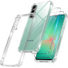 Vauki pour Samsung Galaxy A26 5G Coque avec 2 Protection D'écran Verre Trempé, TPU Bumper Transparente Case, [Coussin d'air Inté