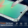 Vauki pour Samsung Galaxy A26 5G Coque avec 2 Protection D'écran Verre Trempé, TPU Bumper Transparente Case, [Coussin d'air Inté