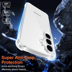 Vauki Coque pour Samsung Galaxy S26 avec 2 Protection D'écran Verre Trempé, TPU Bumper Transparente Case, [Coussin d'air Intégré
