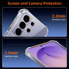 Vauki Coque pour Samsung Galaxy S26 Ultra avec 2 Protection D'écran Verre Trempé, TPU Bumper Transparente Case, [Coussin d'air I