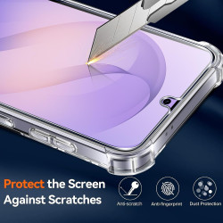 Vauki Coque pour Samsung Galaxy S26 Ultra avec 2 Protection D'écran Verre Trempé, TPU Bumper Transparente Case, [Coussin d'air I
