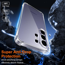 Vauki Coque pour Samsung Galaxy S26 Ultra avec 2 Protection D'écran Verre Trempé, TPU Bumper Transparente Case, [Coussin d'air I