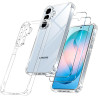 Vauki Coque pour Samsung Galaxy S26+ / S26 Plus 5G avec 2 Protection D'écran Verre Trempé, TPU Bumper Transparente Case, [Coussi
