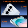 Vauki Coque pour Samsung Galaxy S26+ / S26 Plus 5G avec 2 Protection D'écran Verre Trempé, TPU Bumper Transparente Case, [Coussi