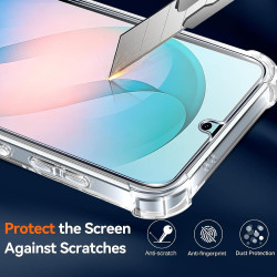 Vauki Coque pour Samsung Galaxy S26+ / S26 Plus 5G avec 2 Protection D'écran Verre Trempé, TPU Bumper Transparente Case, [Coussi