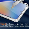 Vauki Coque pour Samsung Galaxy A34 5G avec 2 Protection D'écran Verre Trempé, TPU Bumper Transparente Case, [Coussin d'air Inté