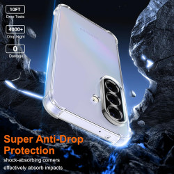 Vauki Coque pour Samsung Galaxy A36 5G avec 3 Protection D'écran Verre Trempé, TPU Bumper Transparente Case, [Coussin d'air Inté