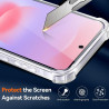 Vauki Coque pour Samsung Galaxy A37 avec 2 Protection D'écran Verre Trempé, TPU Bumper Transparente Case, [Coussin d'air Intégré