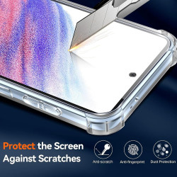 Vauki Coque pour Samsung Galaxy A53 5G avec 2 Protection D'écran Verre Trempé, TPU Bumper Transparente Case, [Coussin d'air Inté