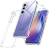 Vauki Coque pour Samsung Galaxy A54 5G avec 2 Protection D'écran Verre Trempé, TPU Bumper Transparente Case, [Coussin d'air Inté