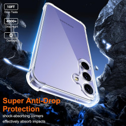 Vauki Coque pour Samsung Galaxy A54 5G avec 2 Protection D'écran Verre Trempé, TPU Bumper Transparente Case, [Coussin d'air Inté