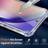 Vauki Coque pour Samsung Galaxy A54 5G avec 2 Protection D'écran Verre Trempé, TPU Bumper Transparente Case, [Coussin d'air Inté
