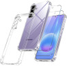 Vauki Coque pour Samsung Galaxy A57 avec 2 Protection D'écran Verre Trempé, TPU Bumper Transparente Case, [Coussin d'air Intégré
