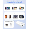 TOPADRE 2-Pack chargeurs Mini USB-C 30 W, compatibles avec iPhone 17/17 Pro/16/16 Pro Max/15/14/13/12/11 Pro Max Plus/Mini/X/XS.