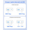 TOPADRE 2-Pack chargeurs Mini USB-C 30 W, compatibles avec iPhone 17/17 Pro/16/16 Pro Max/15/14/13/12/11 Pro Max Plus/Mini/X/XS.