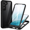 ZhuoFan Coque pour Samsung Galalxy S22 5G avec Protection D'écran Intégré,360° Integrale Antichoc Anti-Rayures Transparent Rigid