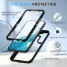 ZhuoFan Coque pour Samsung Galalxy S22 5G avec Protection D'écran Intégré,360° Integrale Antichoc Anti-Rayures Transparent Rigid