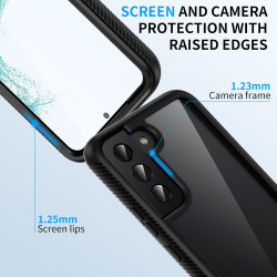 ZhuoFan Coque pour Samsung Galalxy S22 5G avec Protection D'écran Intégré,360° Integrale Antichoc Anti-Rayures Transparent Rigid