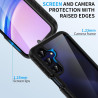 ZhuoFan Coque pour Samsung Galalxy 15 5G/4G avec Protection D'écran Intégré,360° Integrale Antichoc Anti-Rayures Transparent Rig