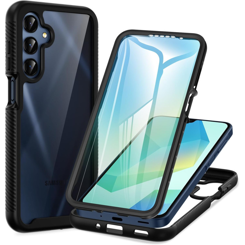 ZhuoFan Coque pour Samsung Galaxy A16 4G/5G / A17 4G/5G / A26 5G avec Protection D'écran Intégré,360° Integrale Antichoc Anti-Ra
