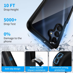 ZhuoFan Coque pour Samsung Galaxy A16 4G/5G / A17 4G/5G / A26 5G avec Protection D'écran Intégré,360° Integrale Antichoc Anti-Ra