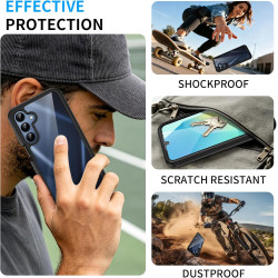 ZhuoFan Coque pour Samsung Galaxy A16 4G/5G / A17 4G/5G / A26 5G avec Protection D'écran Intégré,360° Integrale Antichoc Anti-Ra