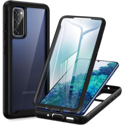 ZhuoFan Coque pour Samsung Galalxy S20 FE 5G/4G avec Protection D'écran Intégré,360° Integrale Antichoc Anti-Rayures Transparent