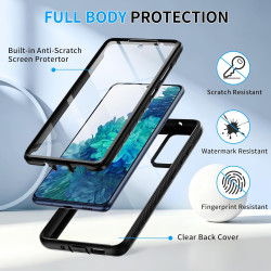 ZhuoFan Coque pour Samsung Galalxy S20 FE 5G/4G avec Protection D'écran Intégré,360° Integrale Antichoc Anti-Rayures Transparent