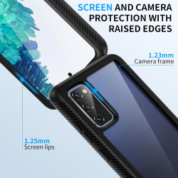 ZhuoFan Coque pour Samsung Galalxy S20 FE 5G/4G avec Protection D'écran Intégré,360° Integrale Antichoc Anti-Rayures Transparent