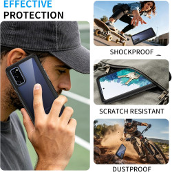 ZhuoFan Coque pour Samsung Galalxy S20 FE 5G/4G avec Protection D'écran Intégré,360° Integrale Antichoc Anti-Rayures Transparent