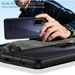 ZhuoFan Coque pour Samsung Galalxy S20 FE 5G/4G avec Protection D'écran Intégré,360° Integrale Antichoc Anti-Rayures Transparent