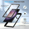 ZhuoFan Coque pour Samsung Galalxy S23 Ultra 5G avec Protection D'écran Intégré,360° Integrale Antichoc Anti-Rayures Transparent