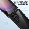 ZhuoFan Coque pour Samsung Galalxy S23 Ultra 5G avec Protection D'écran Intégré,360° Integrale Antichoc Anti-Rayures Transparent